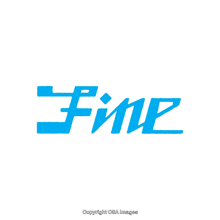 Blue Fine Text Styled in Modern Typeface on White Background