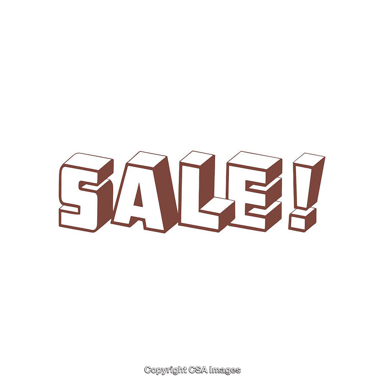 Bold Brown 3D Sale Design With Exclamation Mark