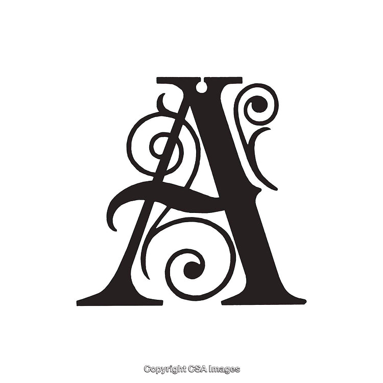 Elegant Stylized Letter A With Ornamental Design Elements