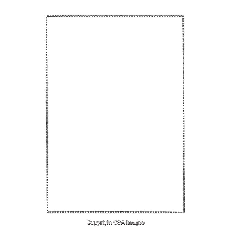Elegant Black and White Decorative Border On A White Background