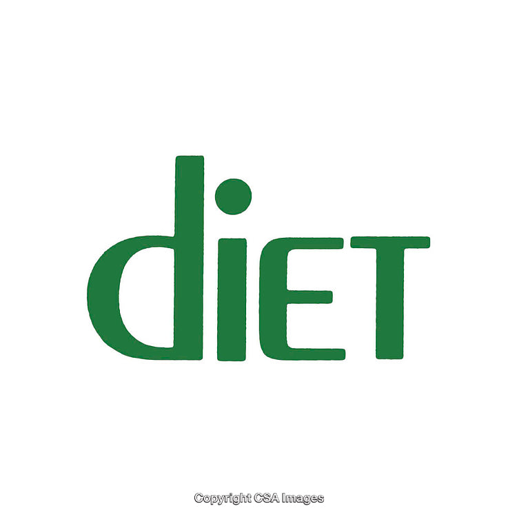 Green Typography Design Highlighting the Word Diet on Clean Background