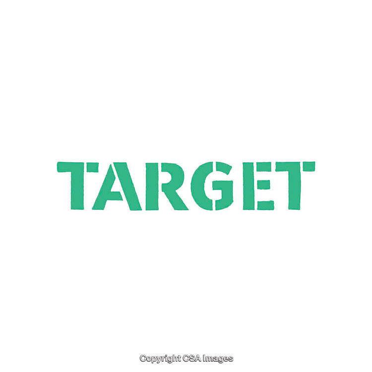 Bold Green "TARGET" Text on a Clean White Background