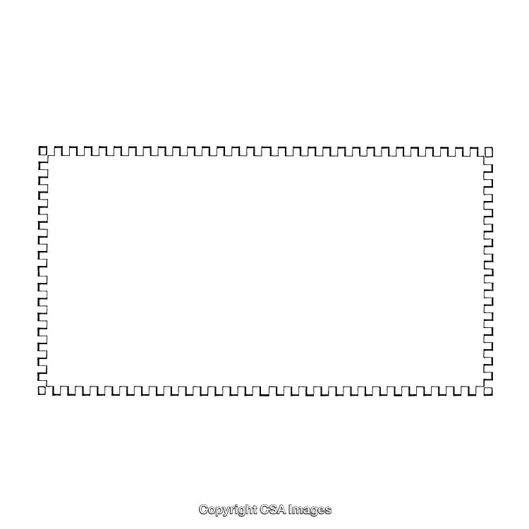 Geometric Black and White Border with Zigzag Rectangular Design