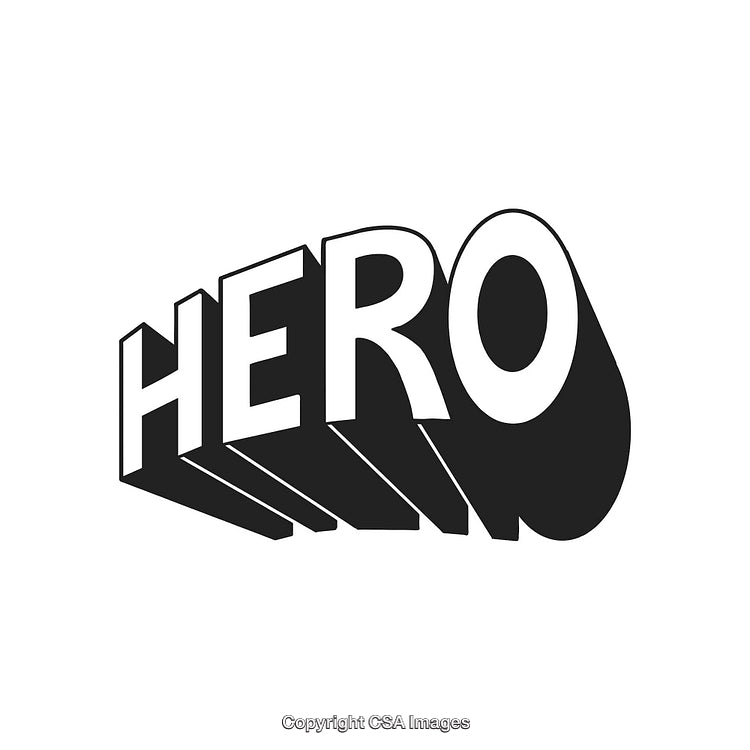 Hero Typography in Bold Black and White Stylized Design