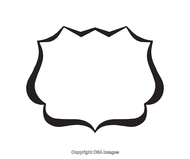 Elegant Black and White Line Art Decor Symbol on White