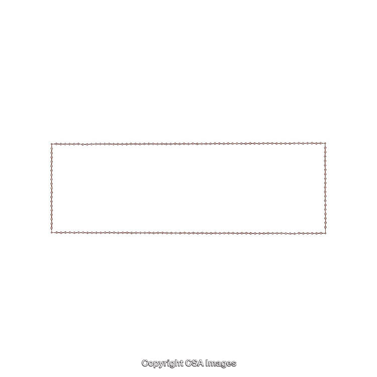 Elegant Rectangular Frame with Unique Pattern Design on White Background