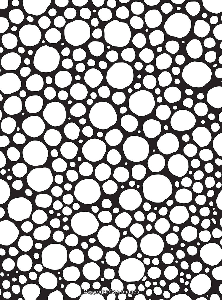 Abstract Black and White Circular Pattern Design With Dotted Background