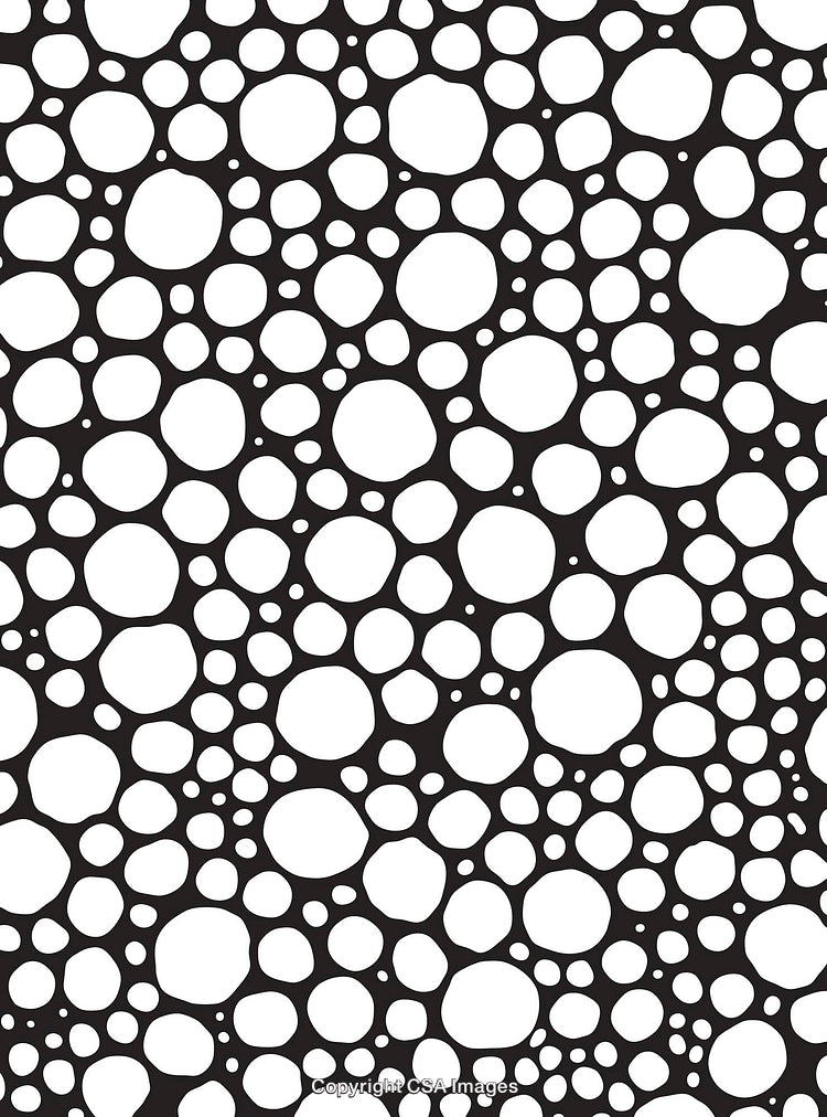 Abstract Black and White Circular Pattern Design With Dotted Background