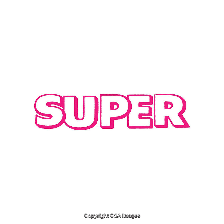 Bold Super Text Design in Vibrant Pink Bold Typeface