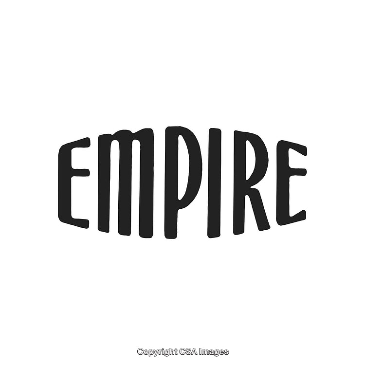 Stylized Black Text 'Empire' on a Minimalistic White Background