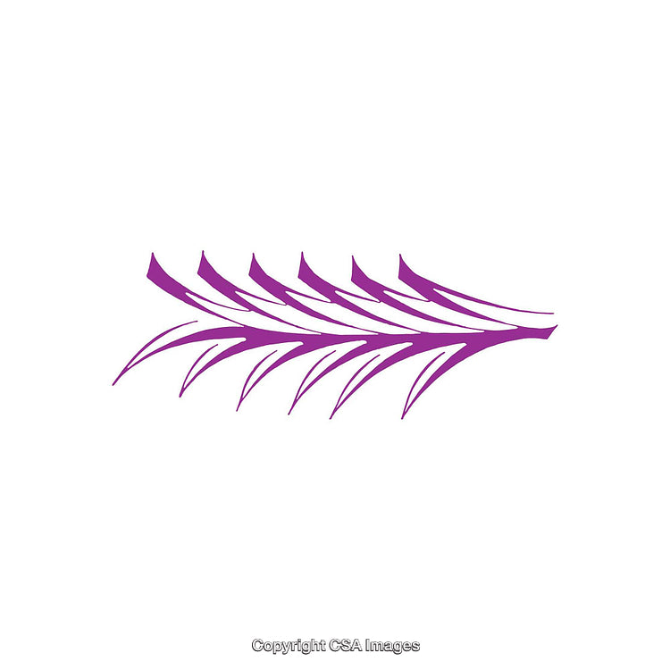 Abstract Purple Feather Design with Minimalist Style