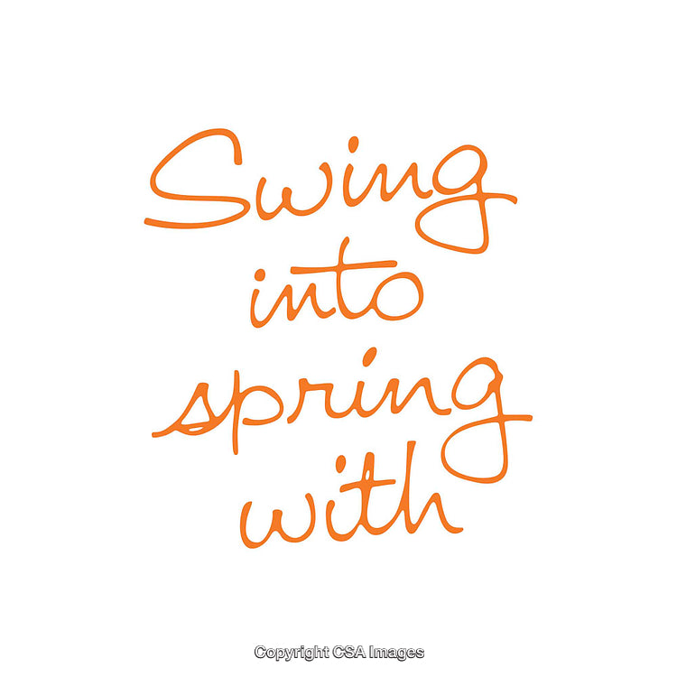 Stylized Orange Calligraphy Text Inspiring Springtime Vibes and Seasonal Cheer