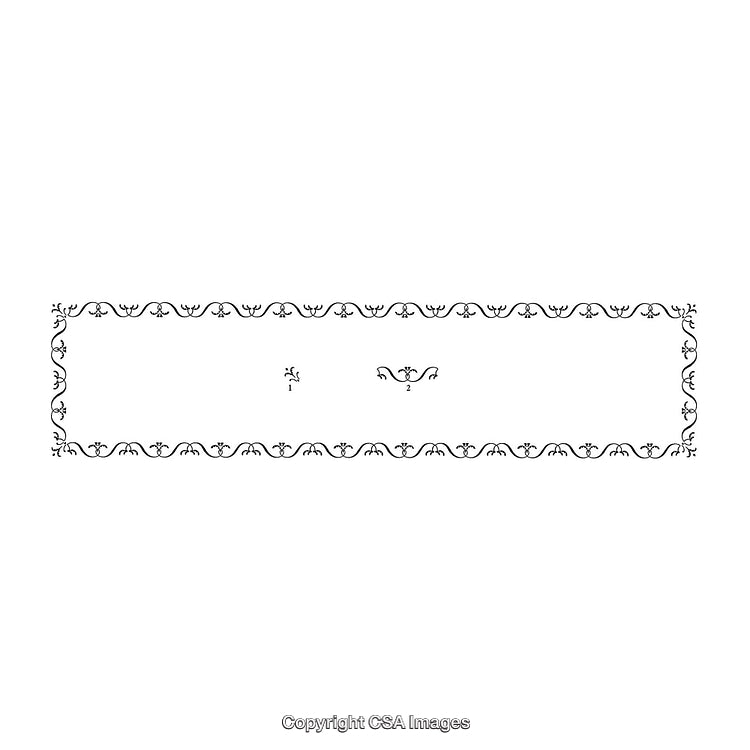 Elegant Black and White Ornate Border Design With Floral Decorations