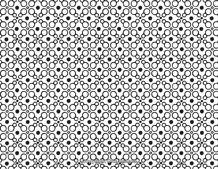 Seamless Black and White Geometric Pattern for Background and Design Applications
