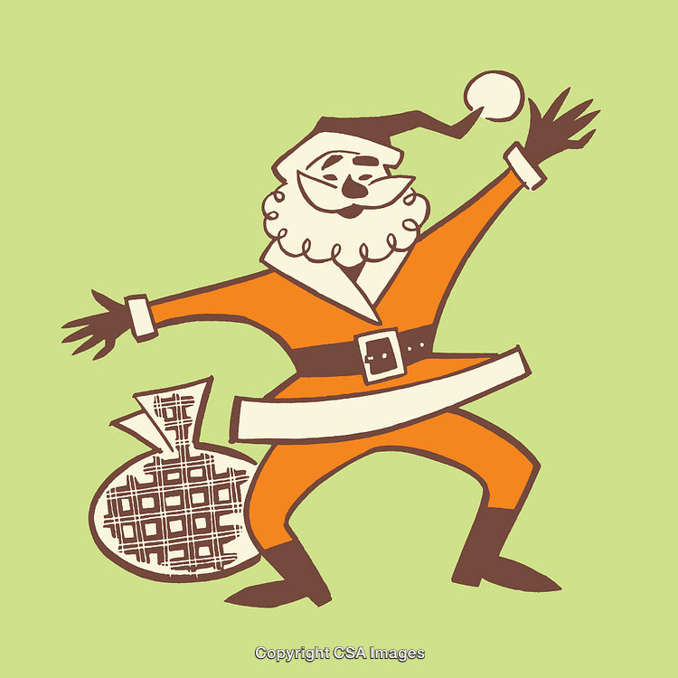 Festive Santa Claus Illustration Featuring Holiday Cheer and Joy