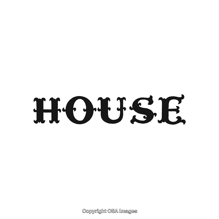 Creative Typographic Design Featuring the Word House With Puzzle Elements