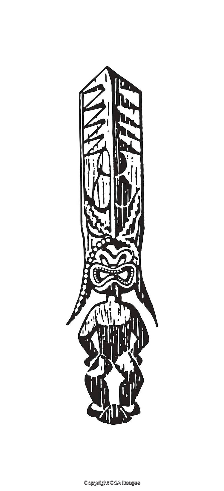 Intricate Black And White Line Art Illustration With Traditional Patterns