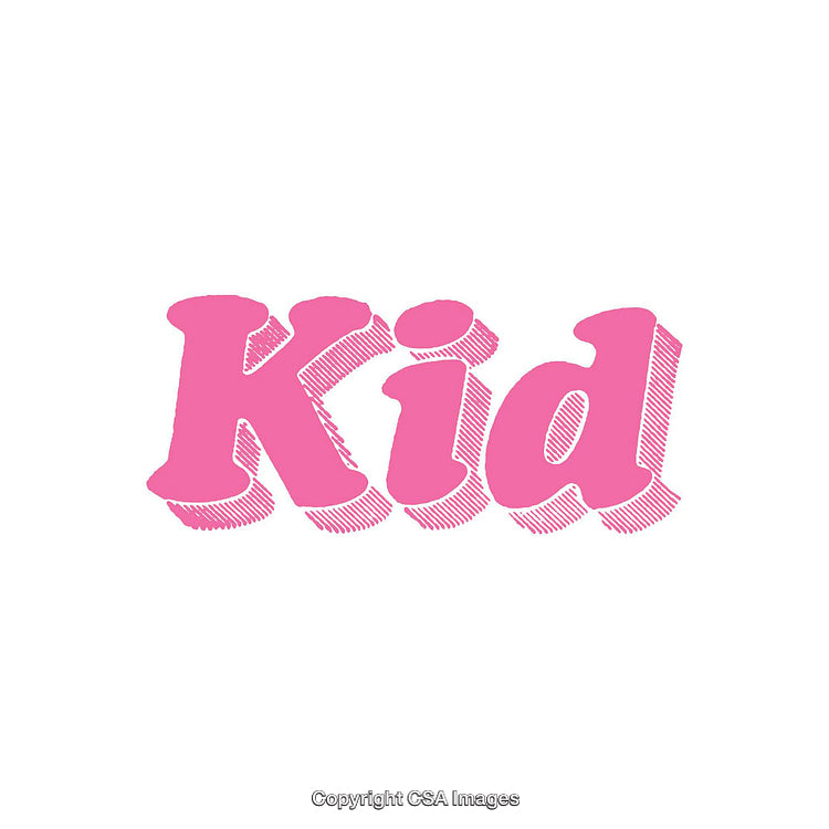 Playful Pink Text Design With the Word 'Kid' Displayed Boldly