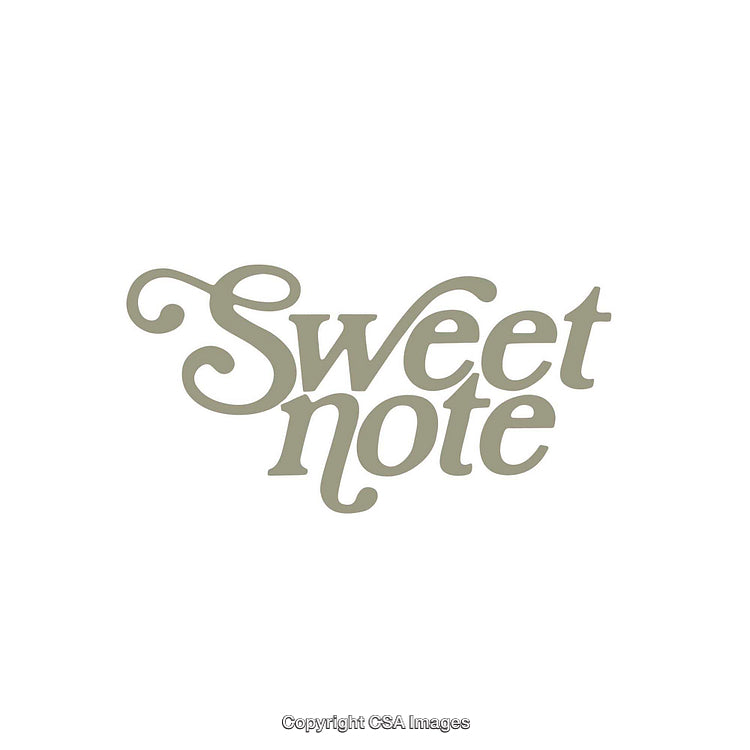 Stylish Script Typography Design Featuring the Words 'Sweet Note' in Elegant Font
