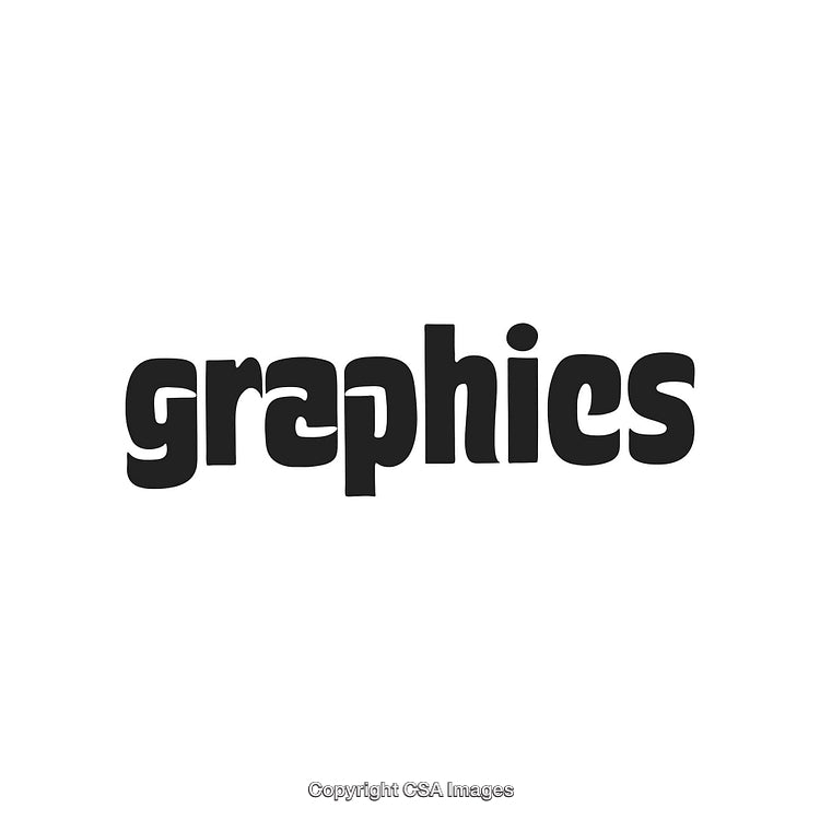 Creative Graphics Text Design with Modern Typography on White Background