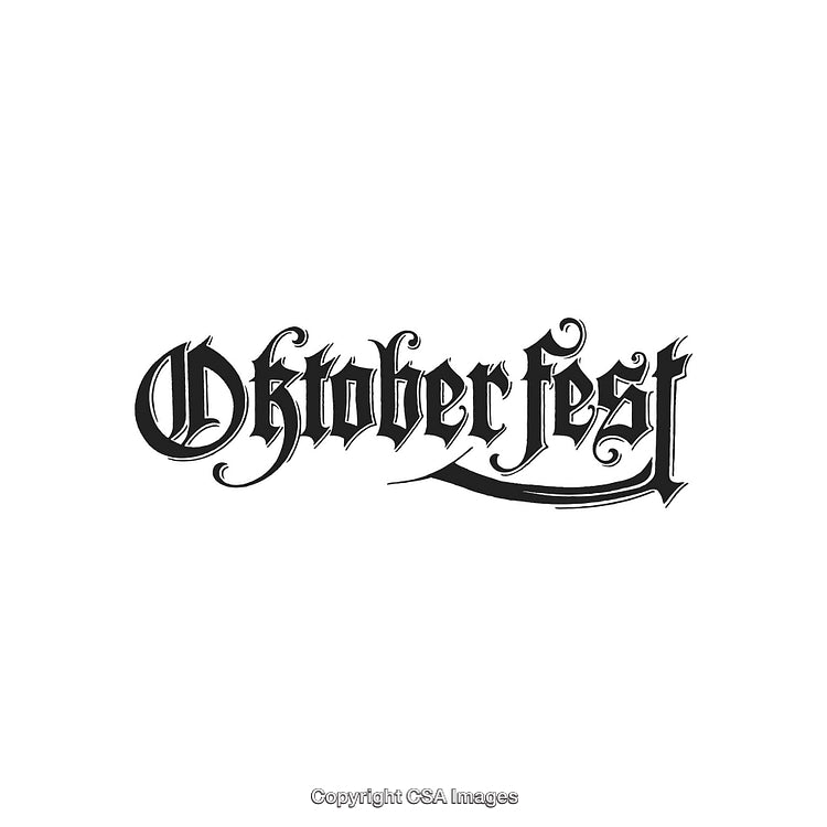Vintage Styled Oktoberfest Graphic With Elegant Calligraphy