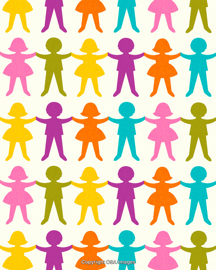Boy and Girl Paper Doll Chains