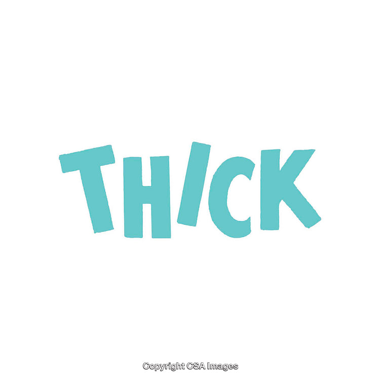 Blue Abstract Word Art with Bold Typography on White Background