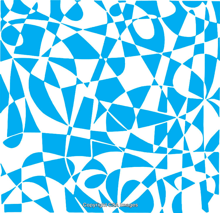 Abstract Blue and White Geometric Pattern Design