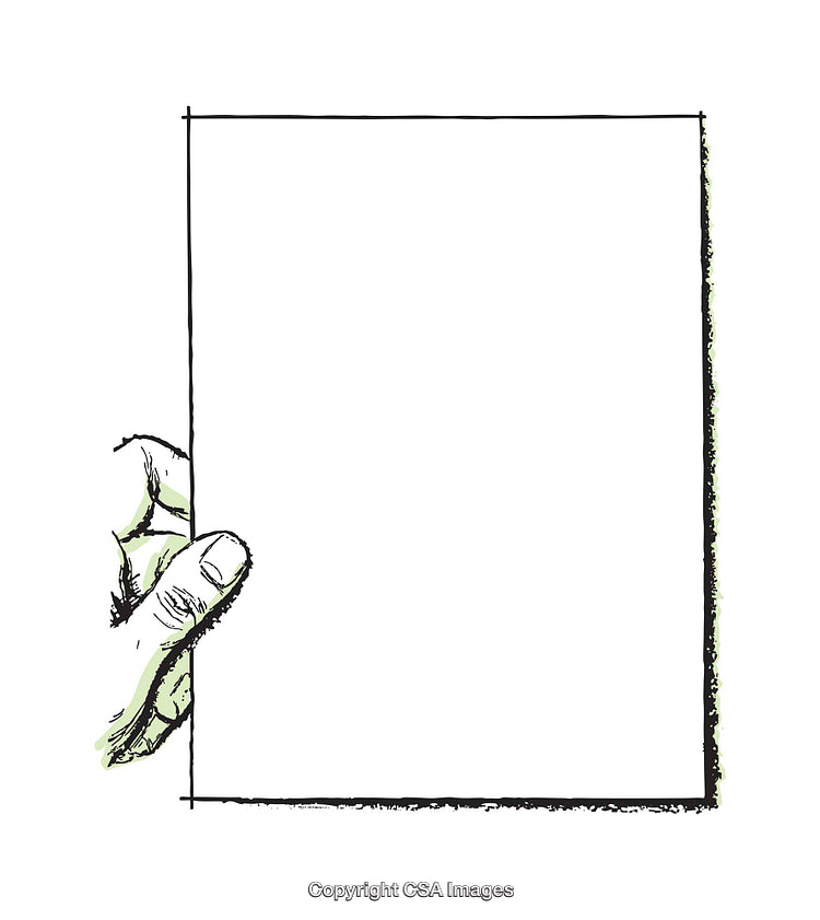 Hand Holding a Blank Sheet of Paper, Suggesting Creativity or Message Design
