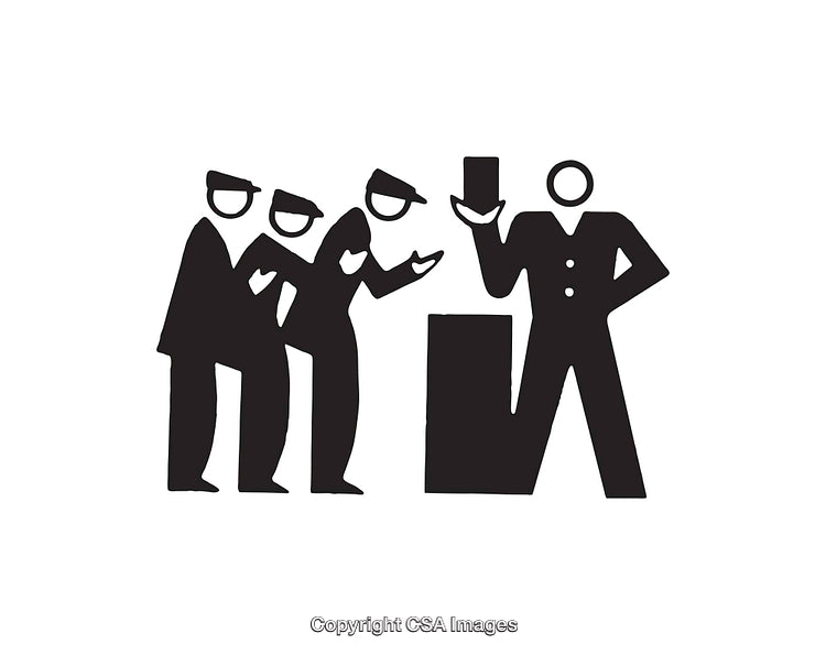 Group of Figures Engaging in Conversation Sketch Concept