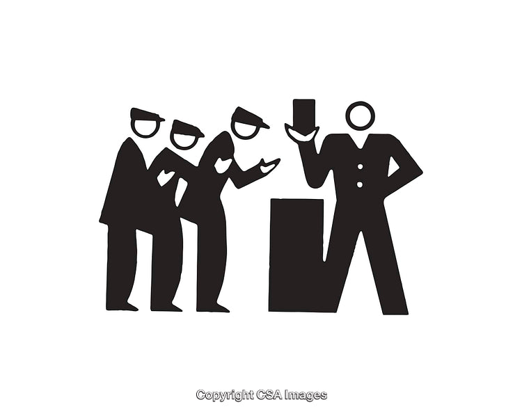 Group of Figures Engaging in Conversation Sketch Concept