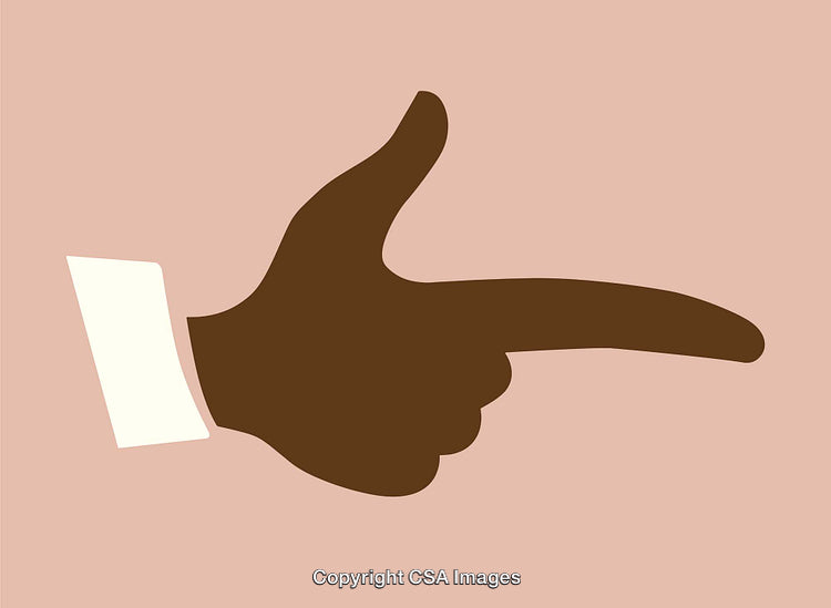 Illustrated Hand Pointing Gesture in Minimalist Artwork Theme