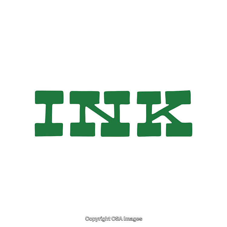 Green Text INK on White Minimal Creative Concept