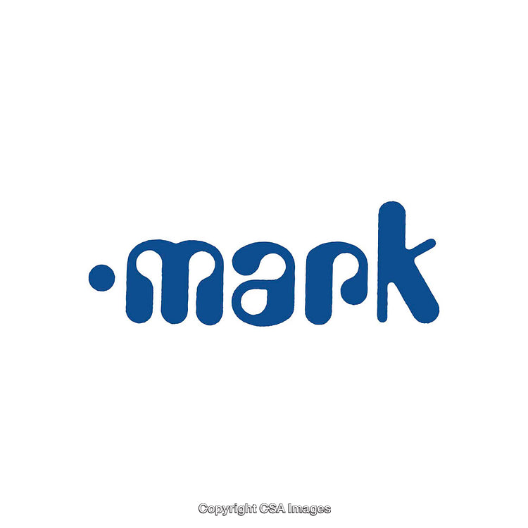 Blue Vintage Typography Concept on Clean White Background