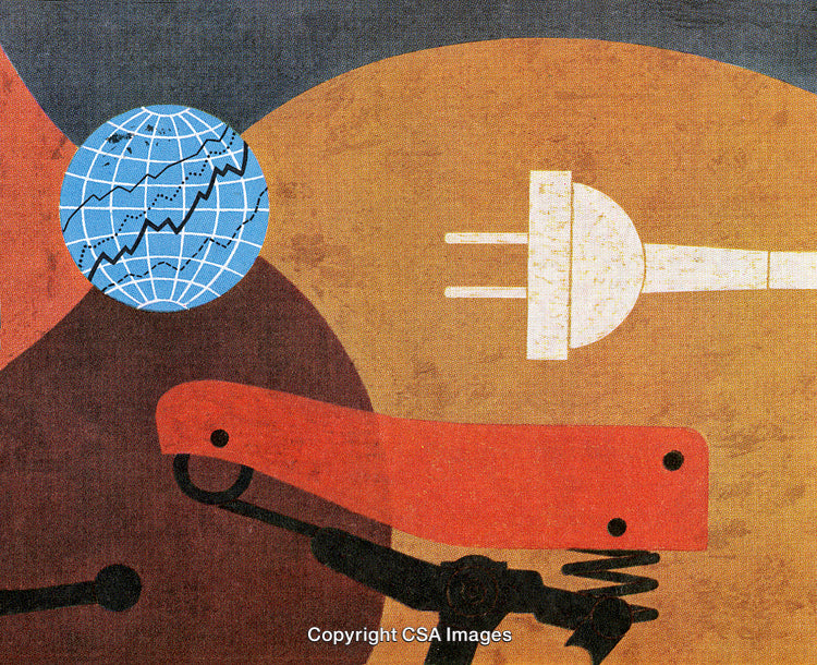 Abstract Representation of Technology, Global Connectivity, and Industrial Progress
