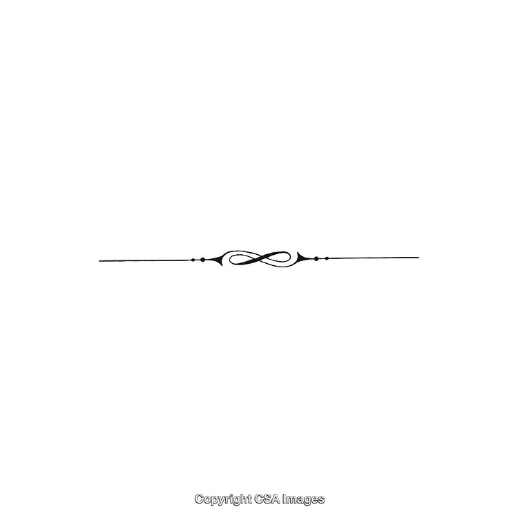 Elegant Black and White Decorative Ornamental Divider Design with Intricate Detail