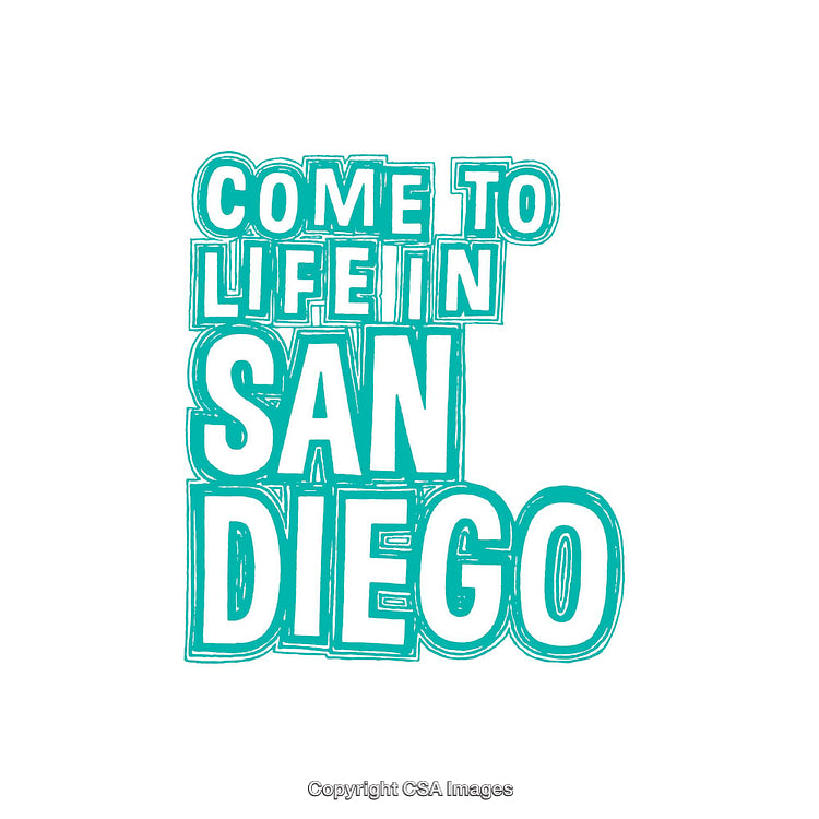 Promotional Text Design Highlighting San Diego as a Travel Destination