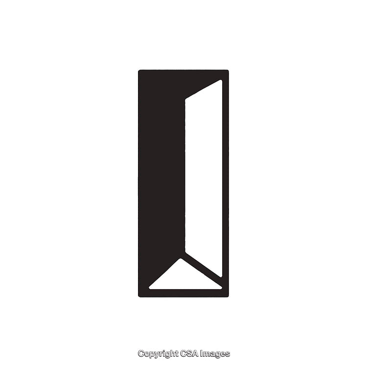 Abstract Minimalistic Design Featuring Stylized Uppercase Letter I in Black and White