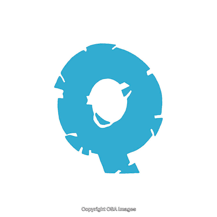 Blue Abstract Vector Illustration of Letter Q on White Background