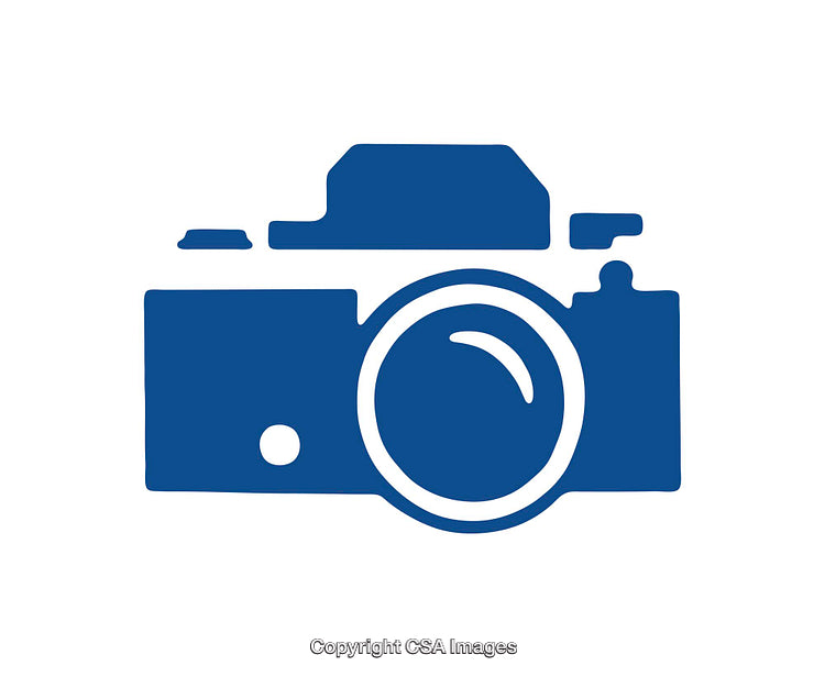 Blue Camera Icon Representing Photography and Media on a White Background