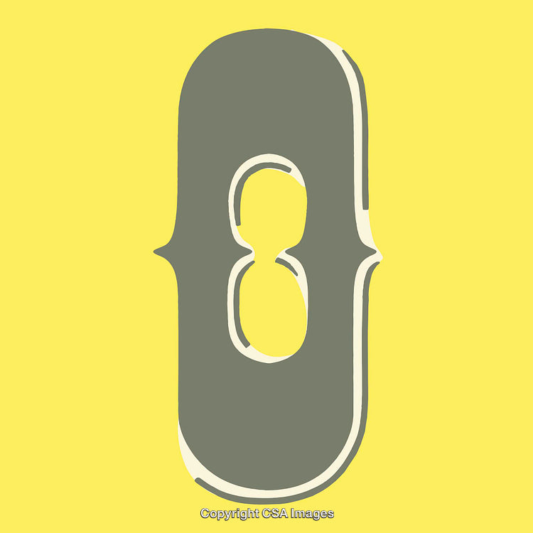 Abstract Artistic Representation of the Letter O on Yellow Background
