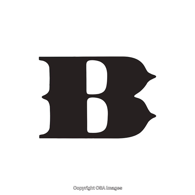 Creative Design of the Letter B Incorporating Unique Shapes and Themes