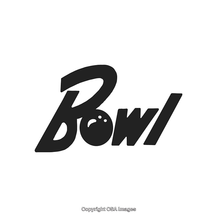 Bold Bowling Logo Design Depicting Sports and Recreation in Modern Typography