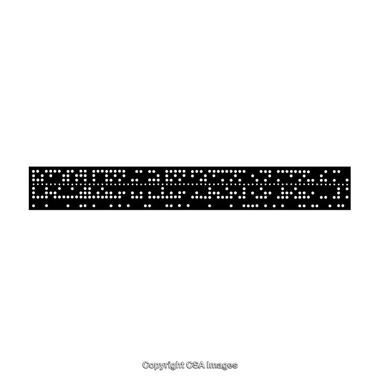 Black and White Horizontal Border with Dot Pattern Design