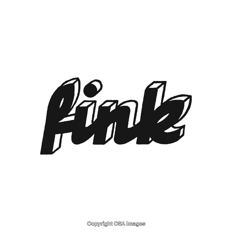 Bold Stylized Text Rendering of the Word 'Fink' in Black and White