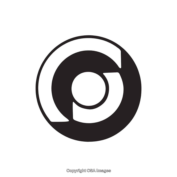 Modern Monochrome Circular Design with Bold Linework Style