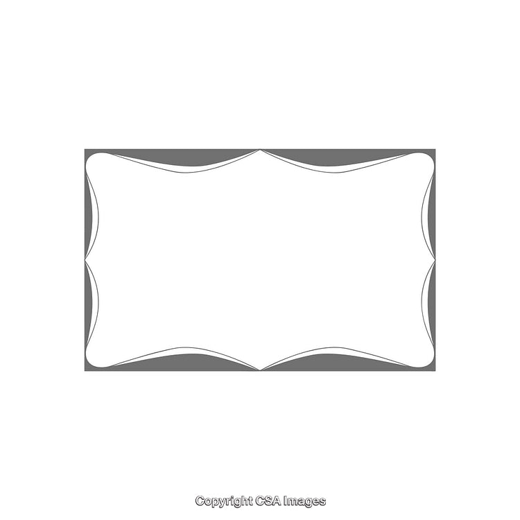 Minimalist Decorative Rectangle Frame with Smooth Wavy Borders Design