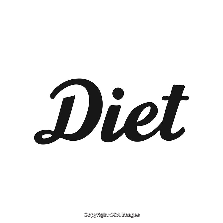 Elegant Typography of Diet Text on Clean White Background