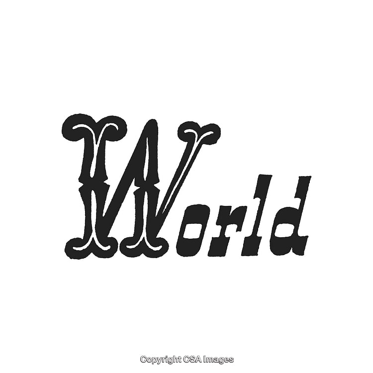 Artistic Typography Design with Classic Styled Word Illustration
