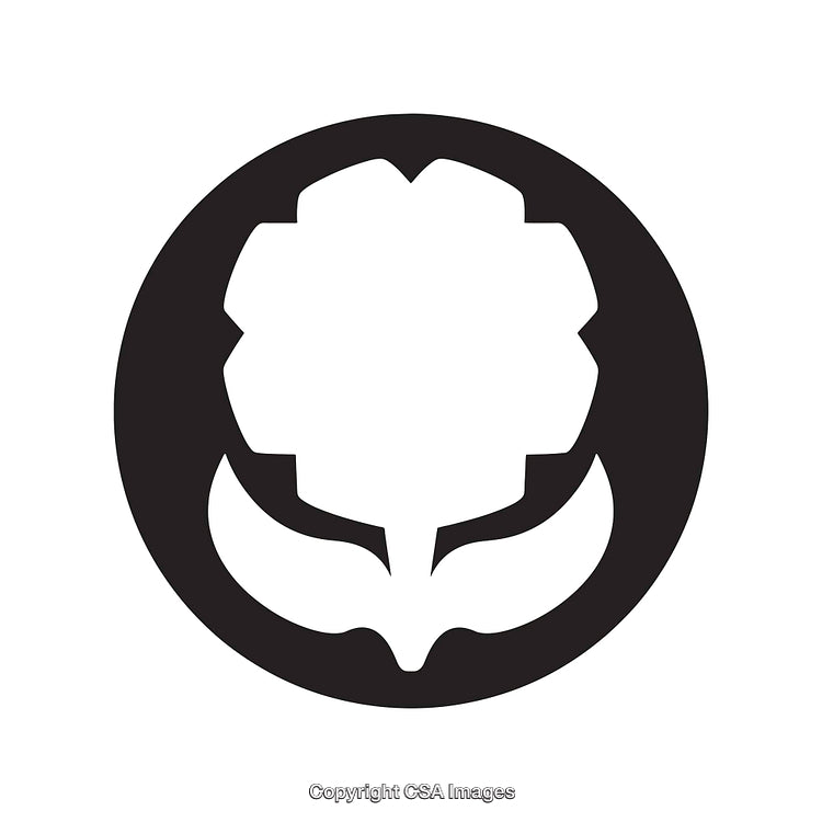Minimalist Black and White Icon Design with Circular Motif